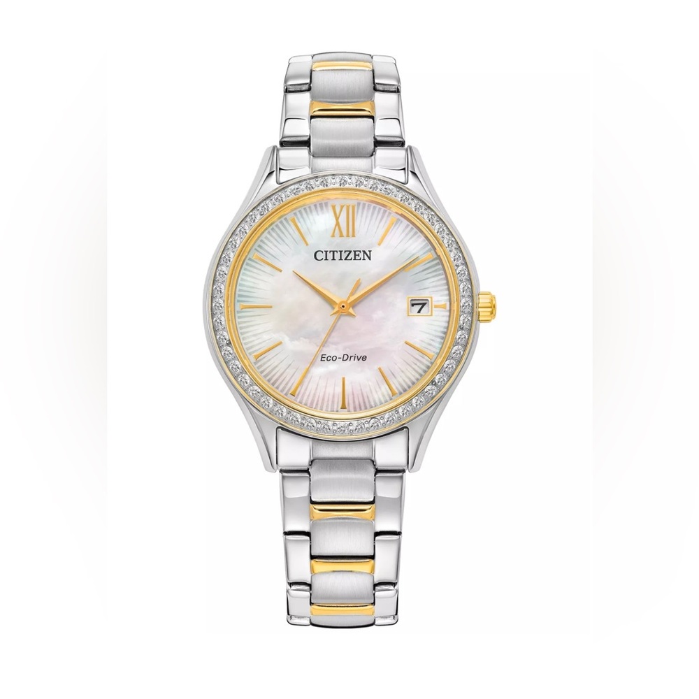Eco-Drive Women’s Crystal Two-Tone Stainless Steel Bracelet Watch